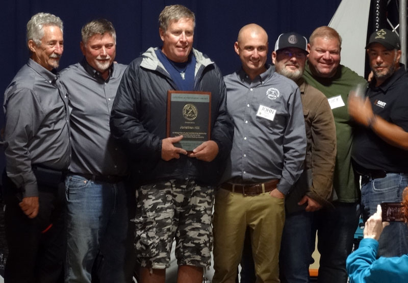 Jon Hill of Greenstone Slate was presented with the coveted Lifetime Achievement Award by the SRCA Board of Directors.