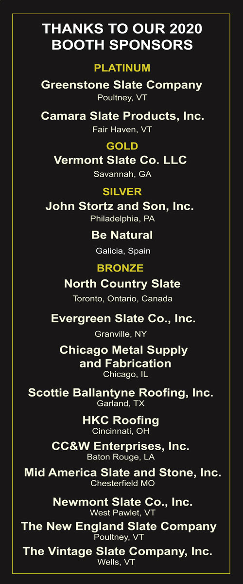International Roofing Expo 2020 SRCA Booth Sponsors